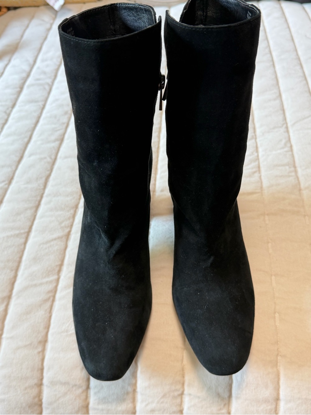 Jessica Simpson Black Suede Ankle Booties with Side Zip